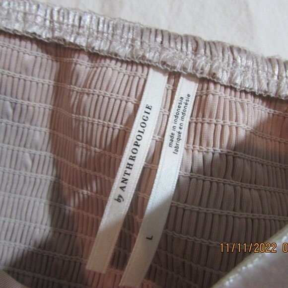 ANTHROPOLOGIE WOMEN'S TOP SIZE L BLUSH NWT OFFICE DATE NIGHT - Picture 7 of 9